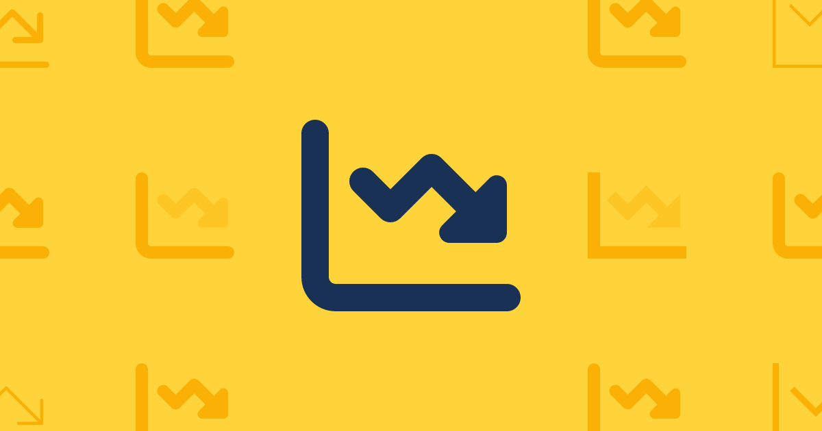 Chart Line Down Light Icon | Font Awesome