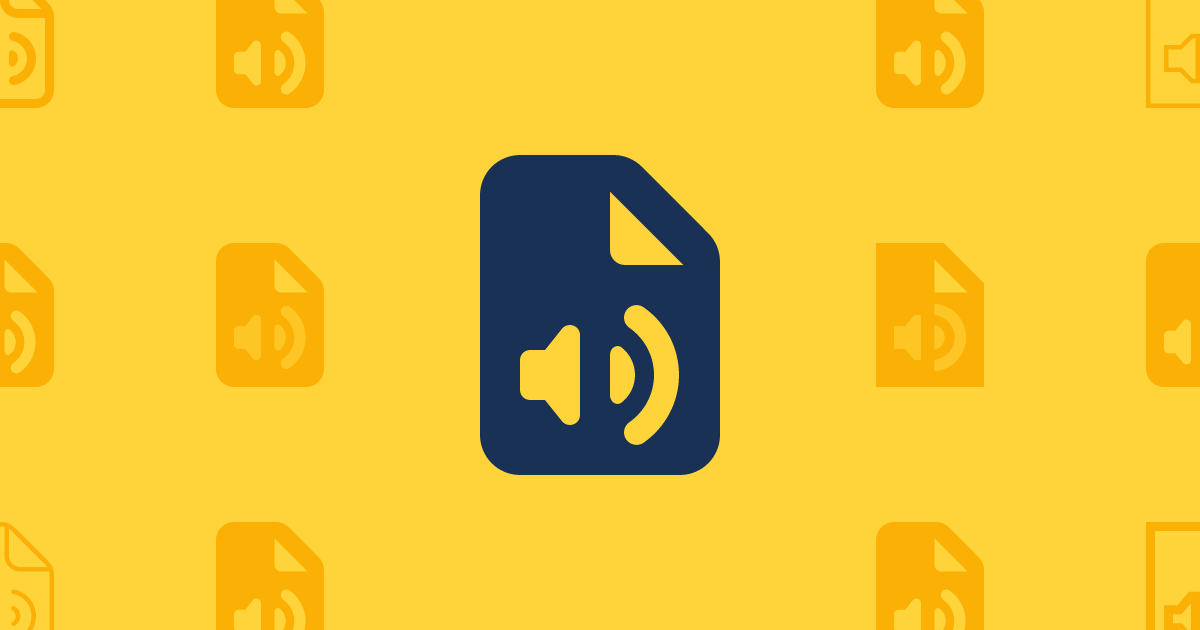 Audio File Solid Icon | Font Awesome