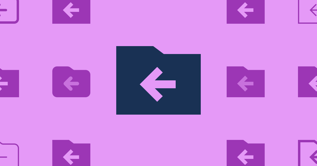 Folder Arrow Left Sharp Outline Icon (Sharp Regular) — SVG Download ...