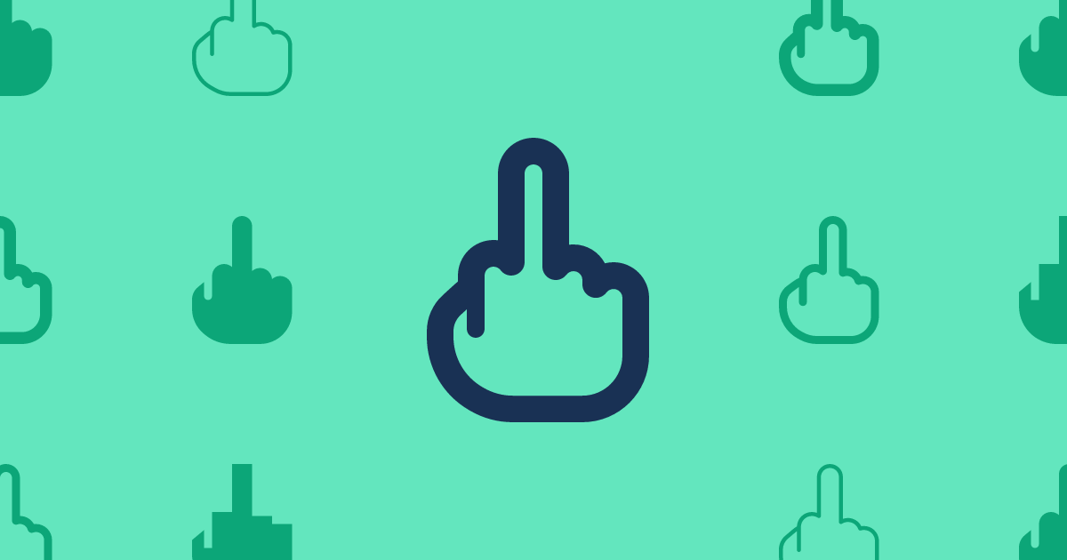 Hand Middle Finger Regular Icon Font Awesome