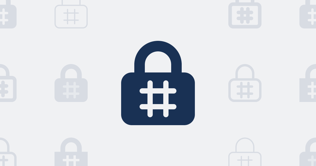 Lock Hashtag Icon | Font Awesome