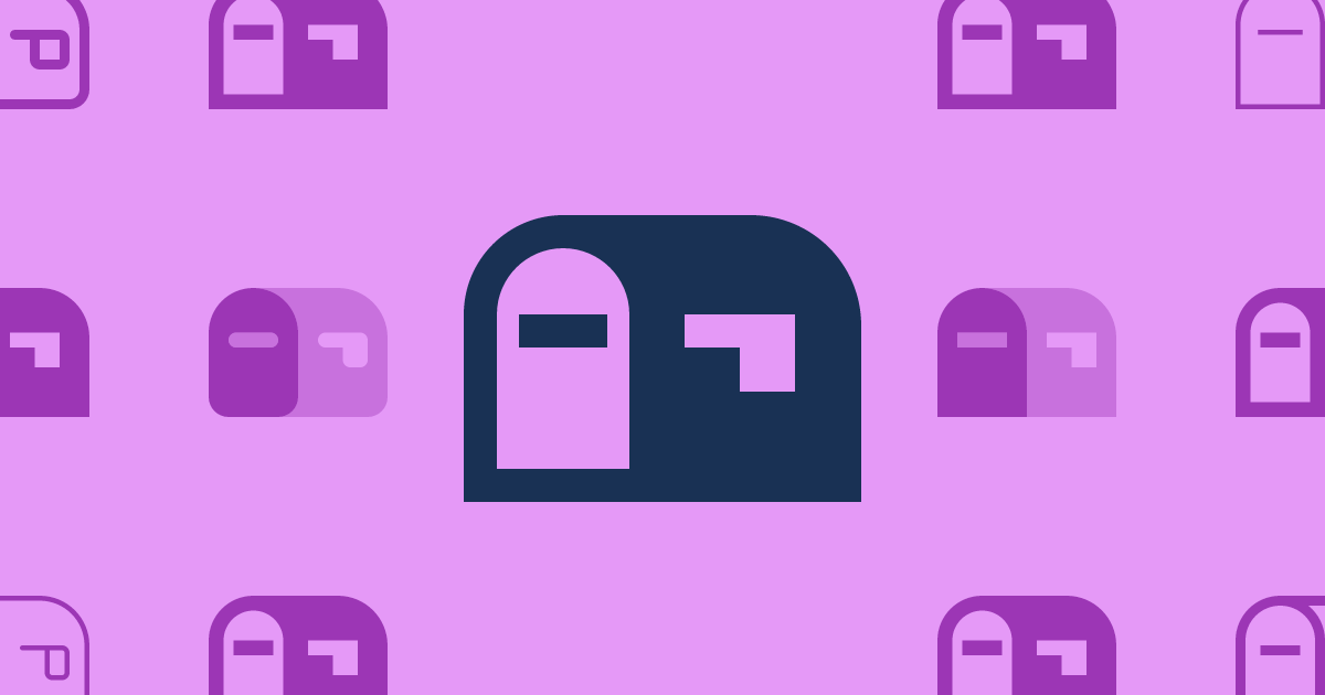 Mailbox Sharp Light Icon (Sharp Light) — SVG Download | Font Awesome