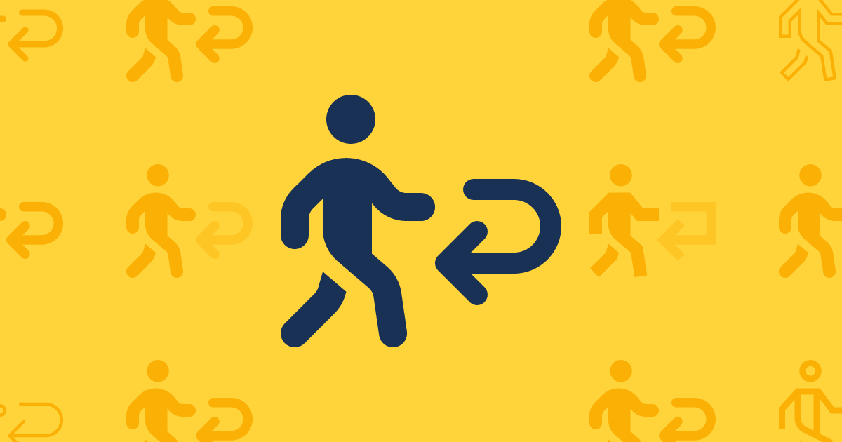 Person Walking Arrow Loop Left Outline Icon (Classic Regular) — SVG ...