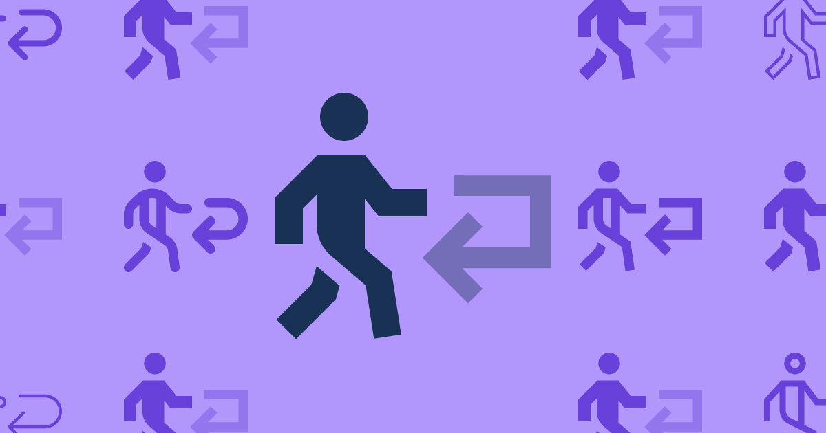 Person Walking Arrow Loop Left Sharp Duotone Icon (Sharp Duotone Solid ...