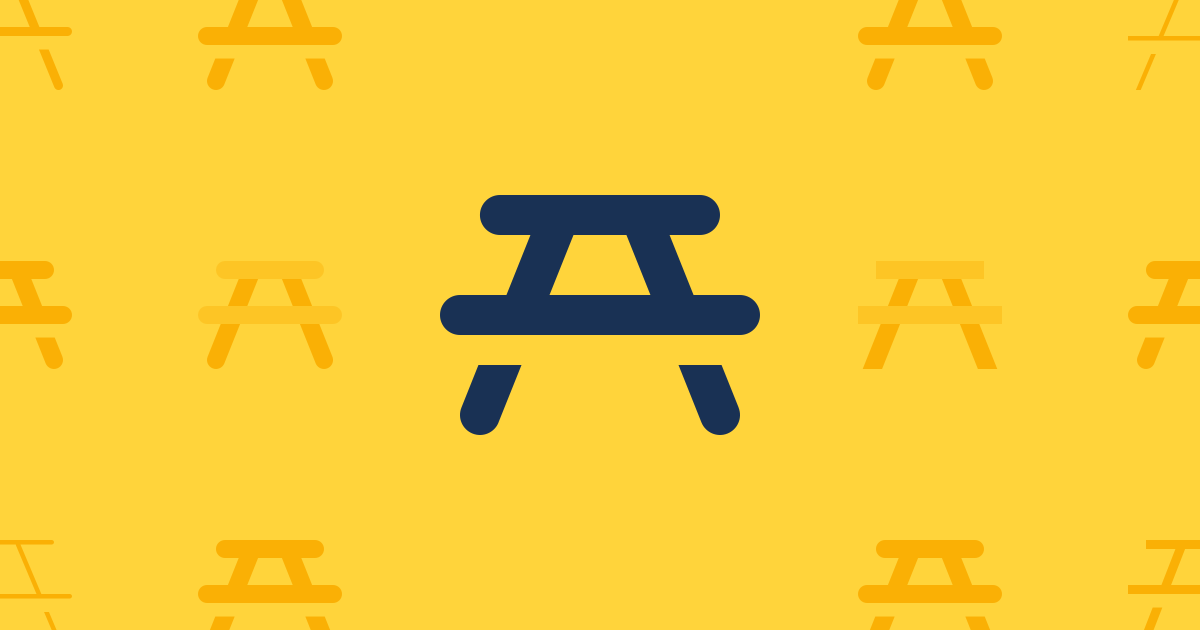 Table Picnic Outline Icon (Classic Regular) — SVG Download | Font Awesome